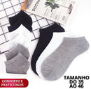 Kit 12 Pares de Meias Soquete Anatômicas em Algodão Premium (Com Silicone Antiderrapante) - 35 ao 46