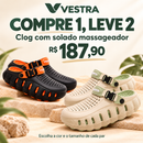 VESTRA: compre 1 leve 2 clogs por R$ 187,90